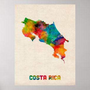 Waterverf Costa Rica Poster