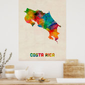 Waterverf Costa Rica Poster (Keuken)