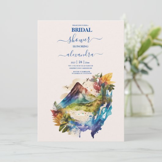 Waterverf Costa Rica-stuurgids Kaart (Staand voorkant)