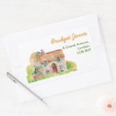 Waterverf Cottage Adres Label (Envelop)