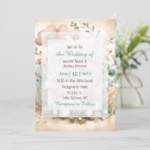  Waterverf Cottage Core Wedding Kaart (Staand voorkant)