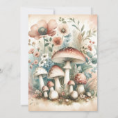  Waterverf Cottage Core Wedding Kaart (Achterkant)