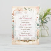  Waterverf Cottage Core Wedding Kaart (Staand voorkant)