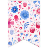 Waterverf Cottage Garden Flowers Vlaggetjes (Eerste vlag)