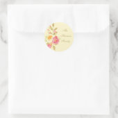 Waterverf Cottage Garden Rozen Scrapbook Ronde Sticker (Tas)