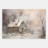 Waterverf Cottage Landschap Inpakpapier Vel (Voorkant 2)