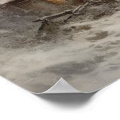 Waterverf Cottage Landschap Poster (Hoek)
