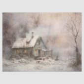 Waterverf Cottage Landschap Tissuepapier (Voorkant)