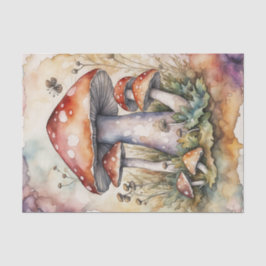 Waterverf Cottagecore Mushroom Decoupage Papier