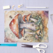 Waterverf Cottagecore Mushroom Decoupage Papier (Craft)