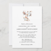 Waterverf Cotton Boll Plant | Bruiloft Kaart (Voorkant)