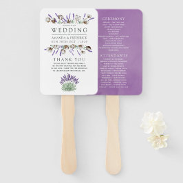 Waterverf Cotton Lavender Country Weddenschap Handwaaier