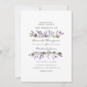 Waterverf Cotton Lavender Country Weddenschap Kaart (Voorkant)