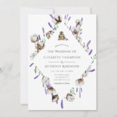 Waterverf Cotton Lavender Country Weddenschap Kaart (Voorkant)