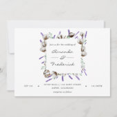 Waterverf Cotton Lavender Country Weddenschap Kaart (Voorkant)