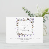 Waterverf Cotton Lavender Country Weddenschap Kaart (Staand voorkant)
