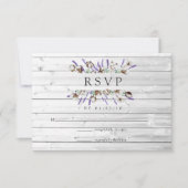 Waterverf Cotton Lavender Country Weddenschap RSVP (Voorkant)