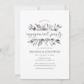 Waterverf Cotton Lavender Engagement Party Kaart (Voorkant)
