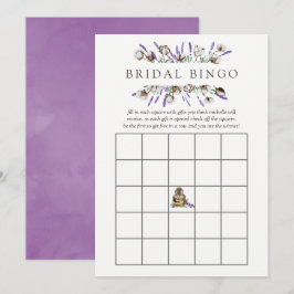 Waterverf Cotton Lavender Vrijgezellenfeest Bingo Kaart