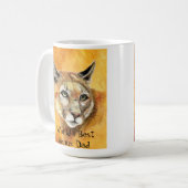 Waterverf Cougar Animal World's beste bonusvader Koffiemok (Voorkant links)