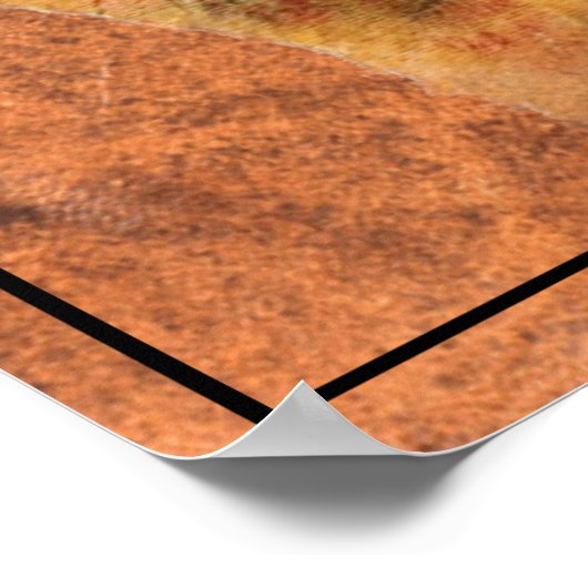 Waterverf Cougar Mountain Lion Puma Tracks Poste Poster (Hoek)