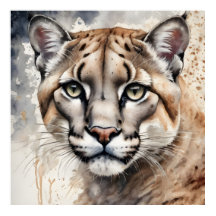 Waterverf Cougar nr. 1