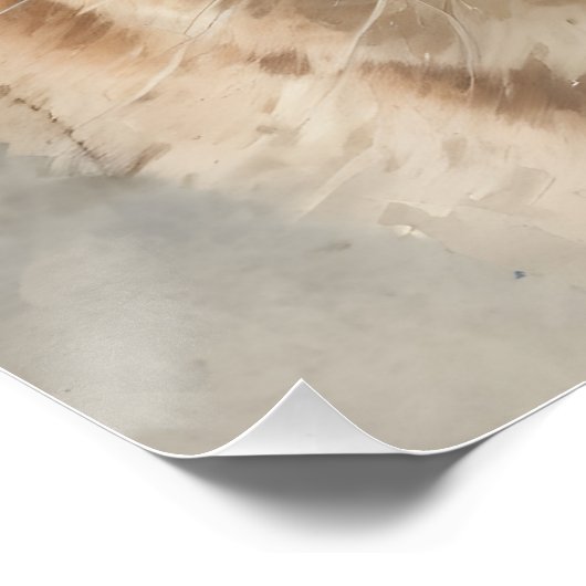 Waterverf Cougar nr. 2 Perfect Poster (Hoek)