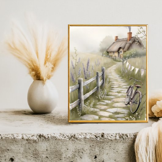Waterverf  Country Art Print Cottagecore