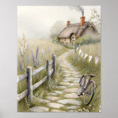 Waterverf  Country Art Print Cottagecore (Voorkant)