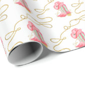 Waterverf Country Christmas Cowboy Boots Cadeaupapier (Rol Hoek)