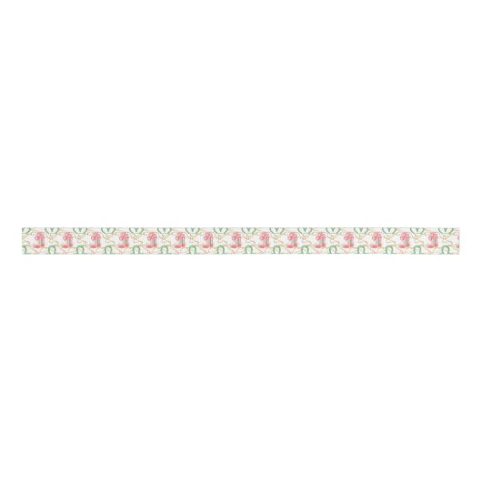 Waterverf Country Christmas Cowboy Boots Grosgrain Lint (Voorkant)