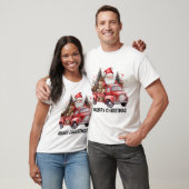 Waterverf Country Christmas truck tekst toevoegen  T-shirt (Unisex)