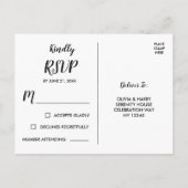 Waterverf Country Flowers RSVP Briefkaart (Achterkant)