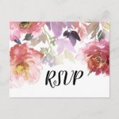 Waterverf Country Flowers RSVP Briefkaart (Voorkant)