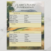 Waterverf Countryside vluchtgegevens Planner pagin (Voorkant)