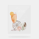 Waterverf County Westerne Waterverf Mimosa Bar Acryl Bord (Voorkant)