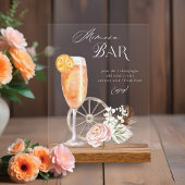 Waterverf County Westerne Waterverf Mimosa Bar Acryl Bord