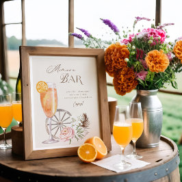 Waterverf County Westerne Waterverf Mimosa Bar Poster