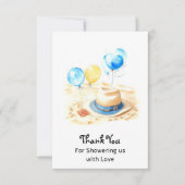 Waterverf Cowboy Spirit Baby shower Bedankkaart (Voorkant)