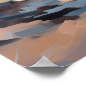 Waterverf Cowgirl op het strand Poster (Hoek)