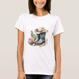 Waterverf Cowgirl T-shirt