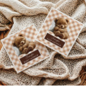 Waterverf Cozy Brown Teddy Bear Baby shower Servet