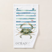 WATERVERF CRAB, BEACH TOWN, OCEAAN CITY BAD HANDDOEK (Handdoek)