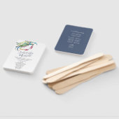 Waterverf Crab Beach Wedding Program Fan Handwaaier (Niet-gemonteerd)