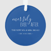 Waterverf Crab Eerste gehuwde kerstversiering Ornament (achterkant)