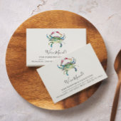 Waterverf Crab New Home Moving Announge Informatiekaartje