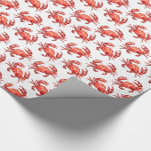 Waterverf Crab Pattern Cadeaupapier (Hoek)