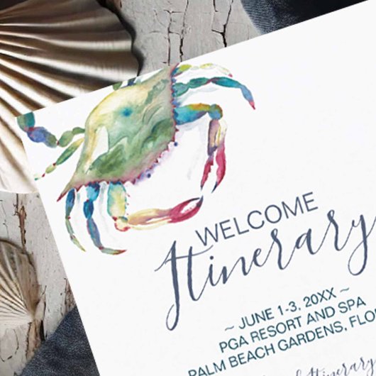 Waterverf Crab Wedding Itinerary