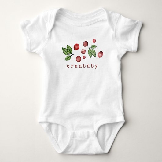 Waterverf Cranberry Baby Bodysuit (Voorkant)