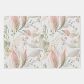 Waterverf Cranberry Winter Bloemen Inpakpapier Vel (Voorkant 2)